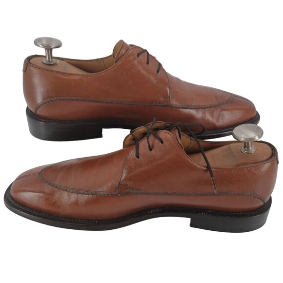 Mezlan Spain Mens 10M Brown Leather Dress Shoes Square-toe Oxfords Torello Derby - Picture 8 of 12
